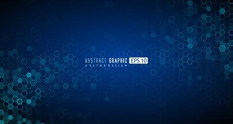 The abstract background of molecular structure and graphic design of techno.. Stock Illustration