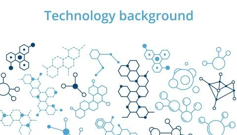 Abstract background with molecular structure on white, symbolizing science,.. Stock Illustration