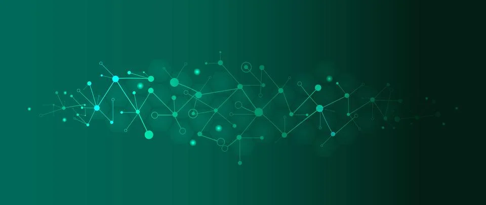 Abstract background of molecular structures. Stock Illustration