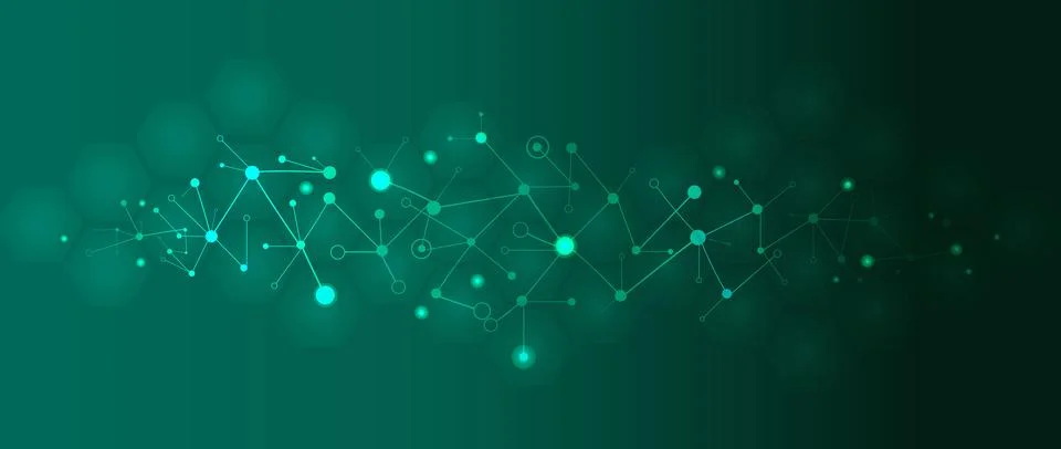 Abstract background of molecular structures. Stock Illustration