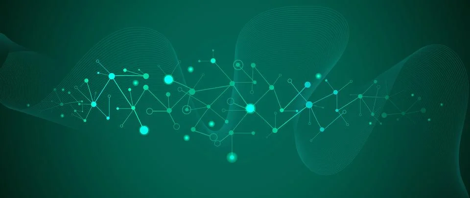 Abstract background of molecular structures. Stock Illustration