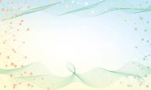 Abstract background with molecules and lines. Stock Illustration
