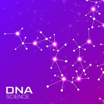 Abstract background of molecules, connected structure. Dna, atom, neurons. .. Stock Illustration