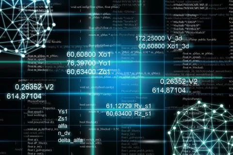 Abstract background with molecules Stock Illustration