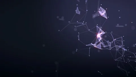 Abstract background. Molecules technology with polygonal shapes. Stock Footage 128562755