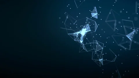 Abstract background. Molecules technology with polygonal shapes. Stock Footage 128784681