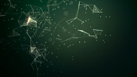 Abstract background. Molecules technology with polygonal shapes. Stock Footage 128784682