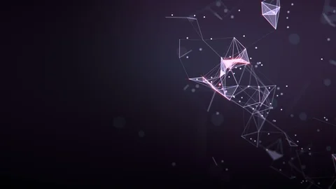 Abstract background. Molecules technology with polygonal shapes. Stock Footage 129209002