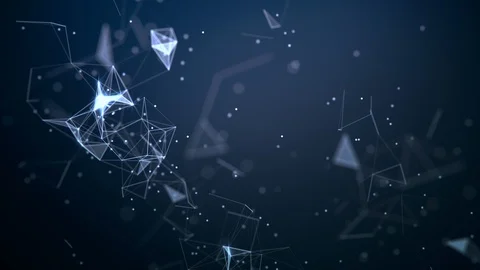 Abstract background. Molecules technology with polygonal shapes. Stock Footage 129209043