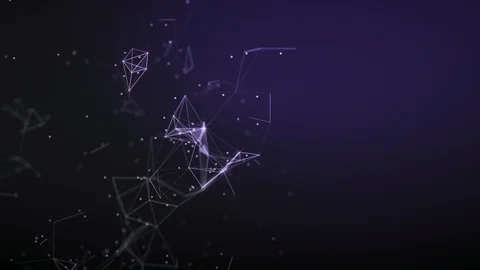 Abstract background. Molecules technology with polygonal shapes. Stock Footage 129860719