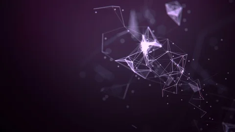 Abstract background. Molecules technology with polygonal shapes. Stock Footage 129860734