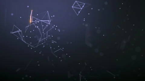 Abstract background. Molecules technology with polygonal shapes. Stock Footage 132855059