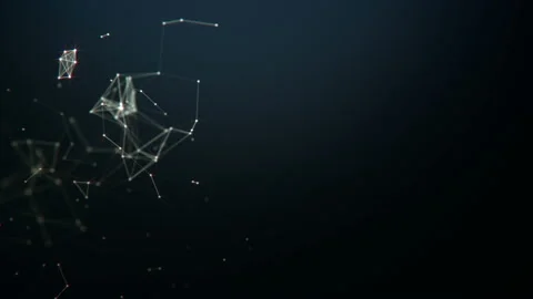 Abstract background. Molecules technology with polygonal shapes. Stock Footage 143052200