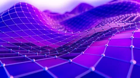 Abstract background. Molecules technology with polygonal shapes, connecting d Stock Illustration