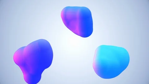 Abstract background with morphing circles in flat style on colorful backdrop Stock Footage 126004142