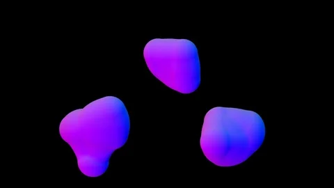 Abstract background with morphing circles in flat style on colorful backdrop Stock Footage 126004328