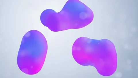 Abstract background with morphing circles in flat style on colorful backdrop Stock Footage 127246124