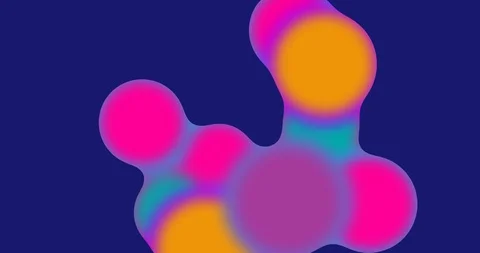 Abstract background with morphing circles in popular neon colors Stock Footage 121731009