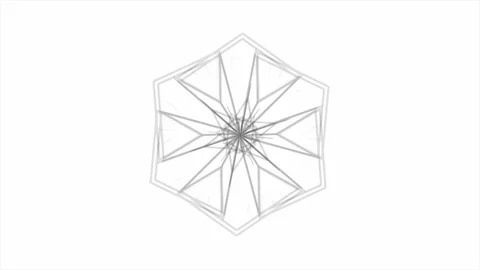 Abstract Background Morphing Geometric Snowflake 2 Stock Footage 99742446