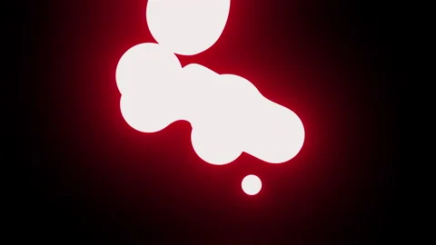 Abstract background with morphing red neon bubbles isolated on a black Stock Footage 204869138