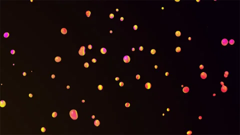 Abstract background with morphing shapes. looped colorful water drops Stock Footage 141276326