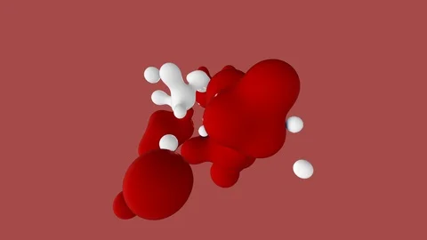 Abstract background with morphing spheres in flat style. Stock Footage 129222588