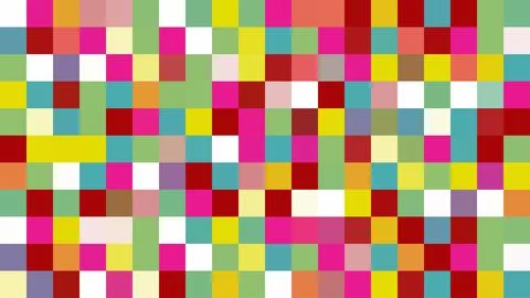 Abstract background with mosaic of multiple colored squares. Pixel style pattern Stock Illustration