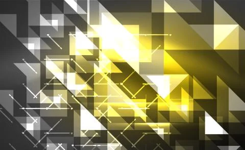 Abstract background, mosaic triangle pattern with transparent effects on glowing Stock Illustration