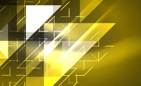 Abstract background, mosaic triangle pattern with transparent effects on glowing Stockillustratie