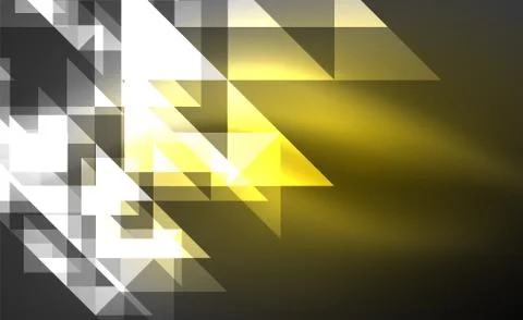 Abstract background, mosaic triangle pattern with transparent effects on glowing Illustrazione stock