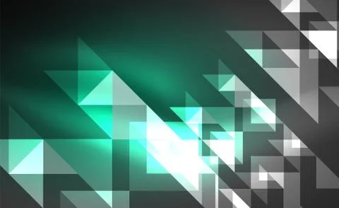 Abstract background, mosaic triangle pattern with transparent effects on glowing Illustrazione stock