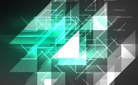 Abstract background, mosaic triangle pattern with transparent effects on glowing Illustrazione stock