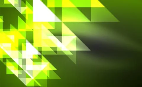 Abstract background, mosaic triangle pattern with transparent effects on glowing Illustrazione stock