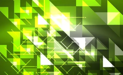 Abstract background, mosaic triangle pattern with transparent effects on glowing Stock Illustration