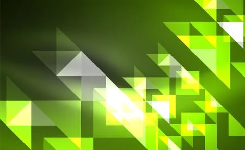 Abstract background, mosaic triangle pattern with transparent effects on glowing Illustrazione stock