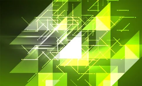Abstract background, mosaic triangle pattern with transparent effects on glowing Illustrazione stock