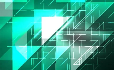 Abstract background, mosaic triangle pattern with transparent effects on glowing Illustrazione stock