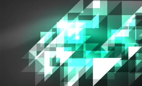 Abstract background, mosaic triangle pattern with transparent effects on glowing Illustrazione stock