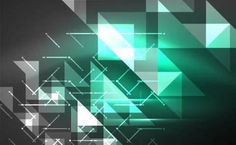 Abstract background, mosaic triangle pattern with transparent effects on glowing 스톡 일러스트