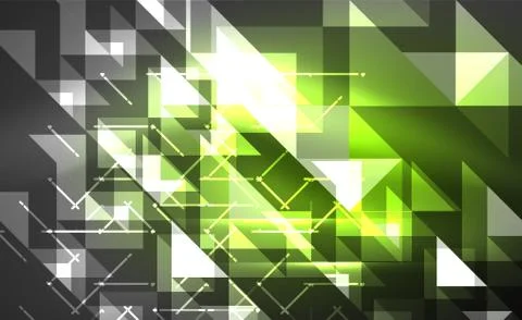 Abstract background, mosaic triangle pattern with transparent effects on glowing Illustrazione stock