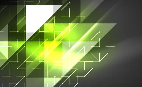 Abstract background, mosaic triangle pattern with transparent effects on glowing Stock Illustration