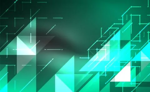 Abstract background, mosaic triangle pattern with transparent effects on glowing Illustrazione stock