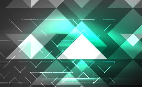 Abstract background, mosaic triangle pattern with transparent effects on glowing イラスト素材