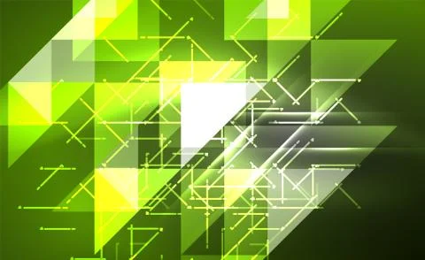 Abstract background, mosaic triangle pattern with transparent effects on glowing Illustrazione stock