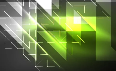 Abstract background, mosaic triangle pattern with transparent effects on glowing Stockillustratie