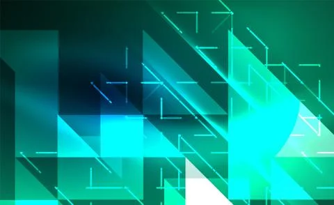 Abstract background, mosaic triangle pattern with transparent effects on glowing Stock Illustration