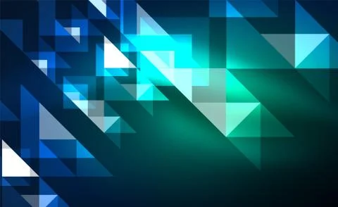 Abstract background, mosaic triangle pattern with transparent effects on glowing 库存插图