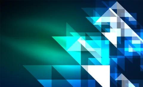 Abstract background, mosaic triangle pattern with transparent effects on glowing Illustrazione stock