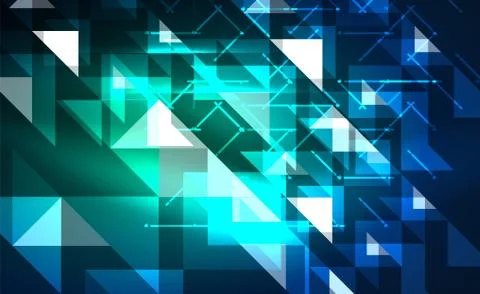 Abstract background, mosaic triangle pattern with transparent effects on glowing Illustrazione stock