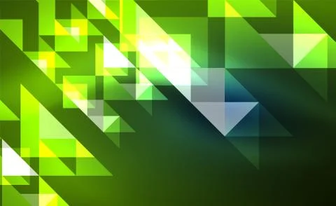 Abstract background, mosaic triangle pattern with transparent effects on glowing Illustrazione stock